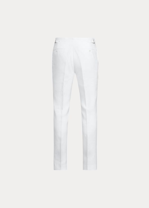 Ralph Lauren Linen Trouser Bílé | 4CisVWT8