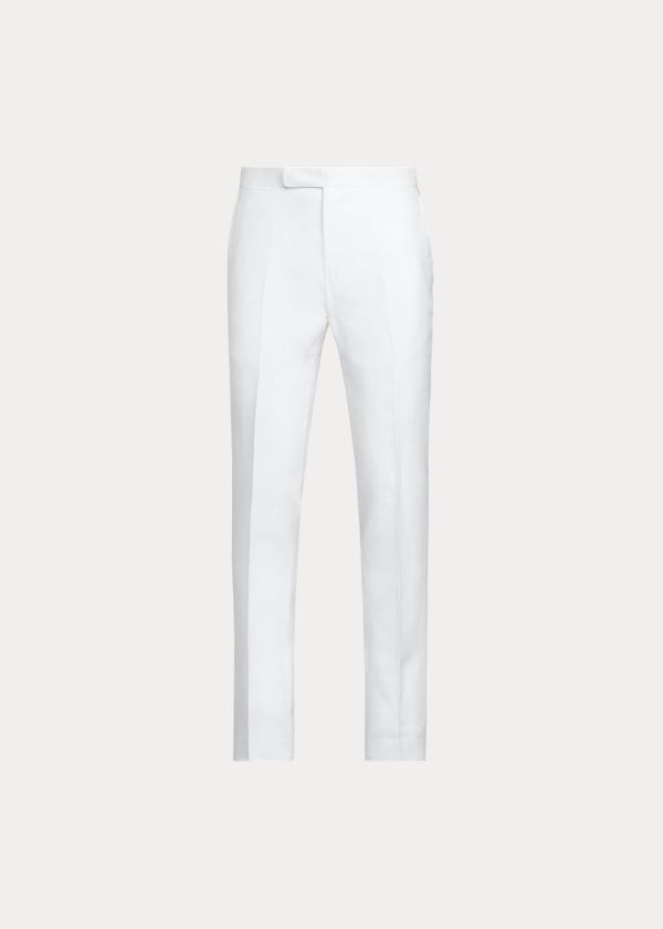 Ralph Lauren Linen Trouser Bílé | 4CisVWT8