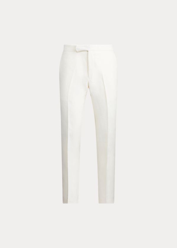 Ralph Lauren Linen Trouser Světle Krém | EG3bmiYl
