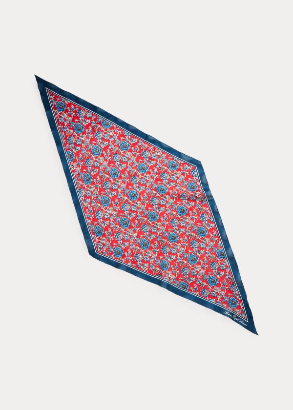 Ralph Lauren Lisa Silk Scarf Červené | N5wbE4tn