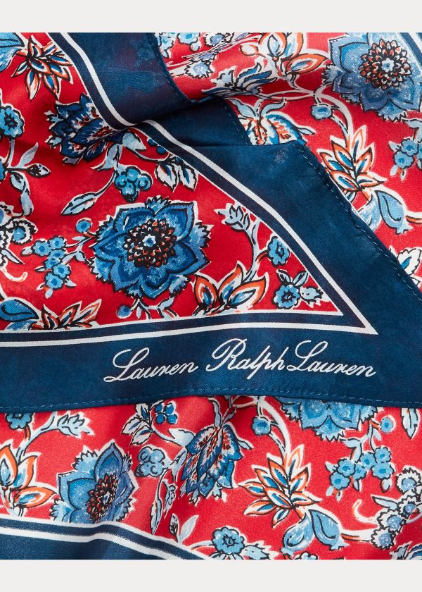 Ralph Lauren Lisa Silk Scarf Červené | N5wbE4tn