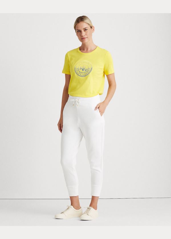 Ralph Lauren Logo Bavlněné Jersey Tee Žluté | 3DpIYDDN