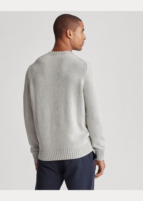 Ralph Lauren Logo Crewneck Svetrové Šedé | IwEns0BJ