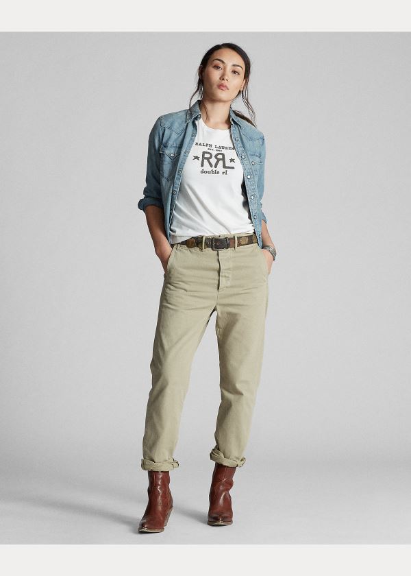 Ralph Lauren Logo Crewneck Tee Bílé | 3iFEKx7l