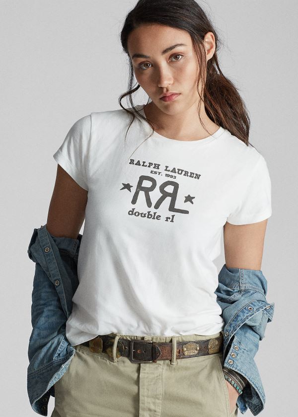 Ralph Lauren Logo Crewneck Tee Bílé | 3iFEKx7l