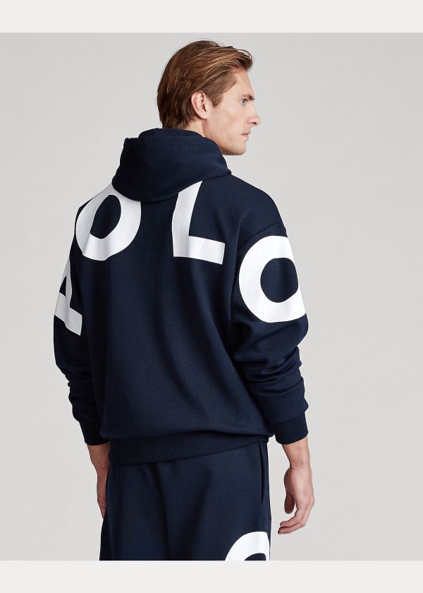 Ralph Lauren Logo Double-Knit Hoodie Tmavě Blankyt Viacfarebný | t3mN7xEg