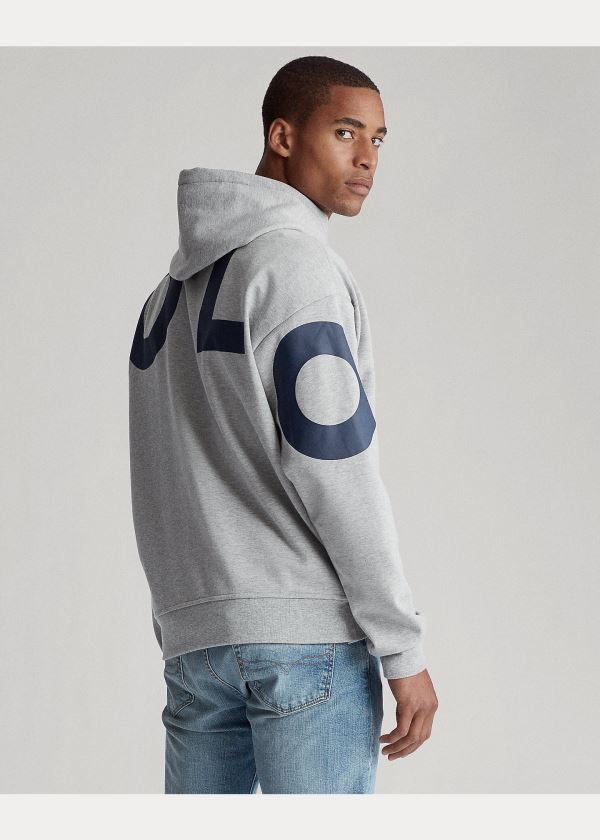 Ralph Lauren Logo Double-Knit Hoodie Šedé | TVAaiDy5