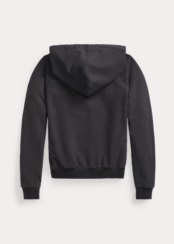 Ralph Lauren Logo Fleece Hoodie Černé Béžový | JEd9tTwE