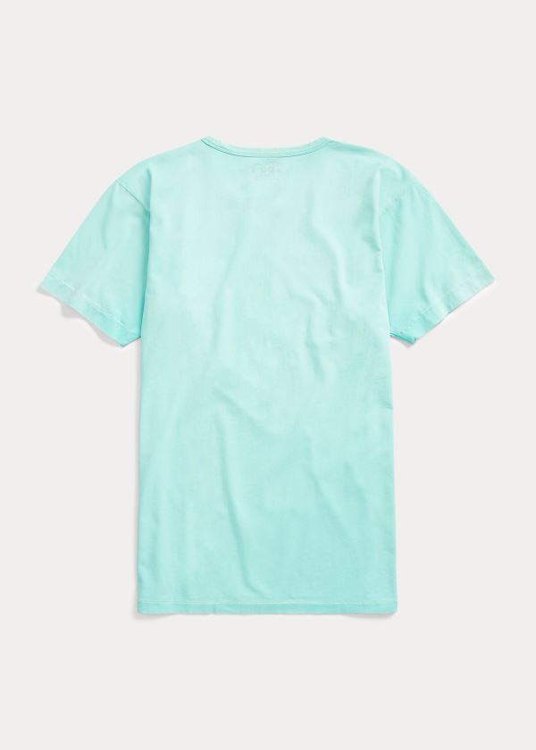 Ralph Lauren Logo Jersey T-Shirt Tyrkysové | cRrRMXRZ