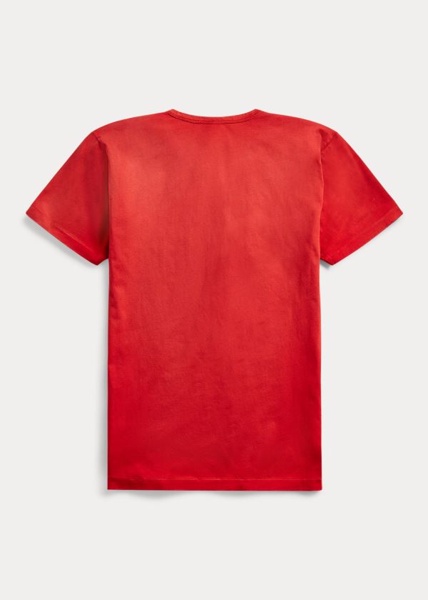 Ralph Lauren Logo Jersey T-Shirt Červené | jGirg7ZE