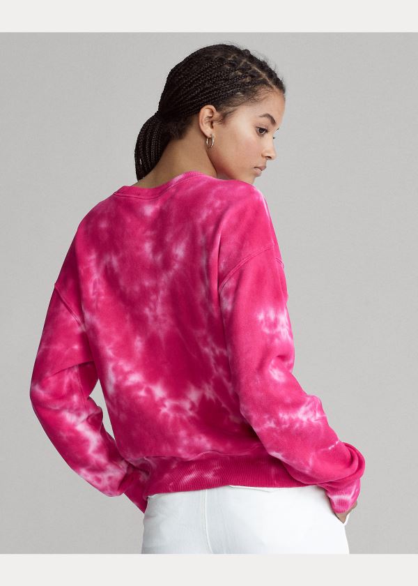 Ralph Lauren Logo Tie-Dye Sweatshirt Růžové | UeOU9rT2