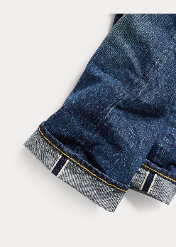Ralph Lauren Low Straight Selvedge Jean Blankyt Blankyt Světle Modré | DDk57FIX