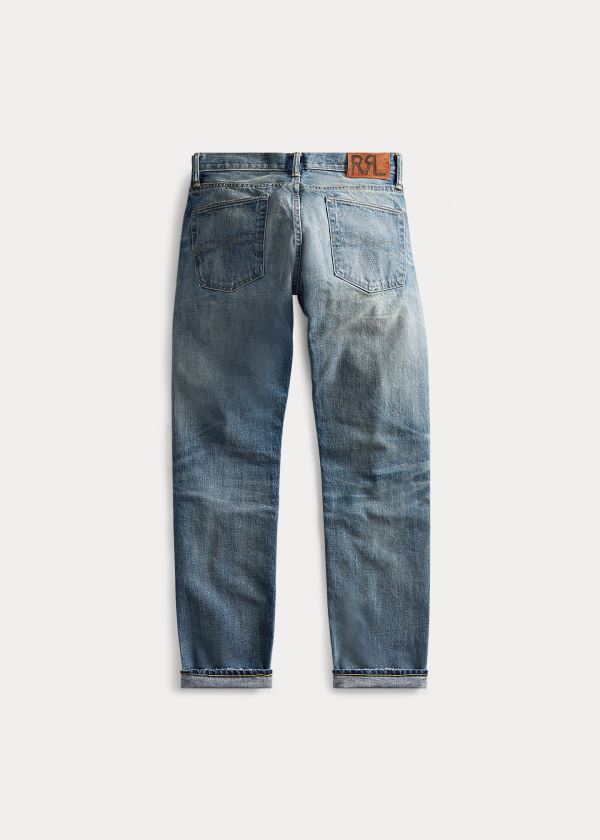 Ralph Lauren Low Straight Selvedge Jean Blankyt Blankyt Světle Modré | EyYiDcgD