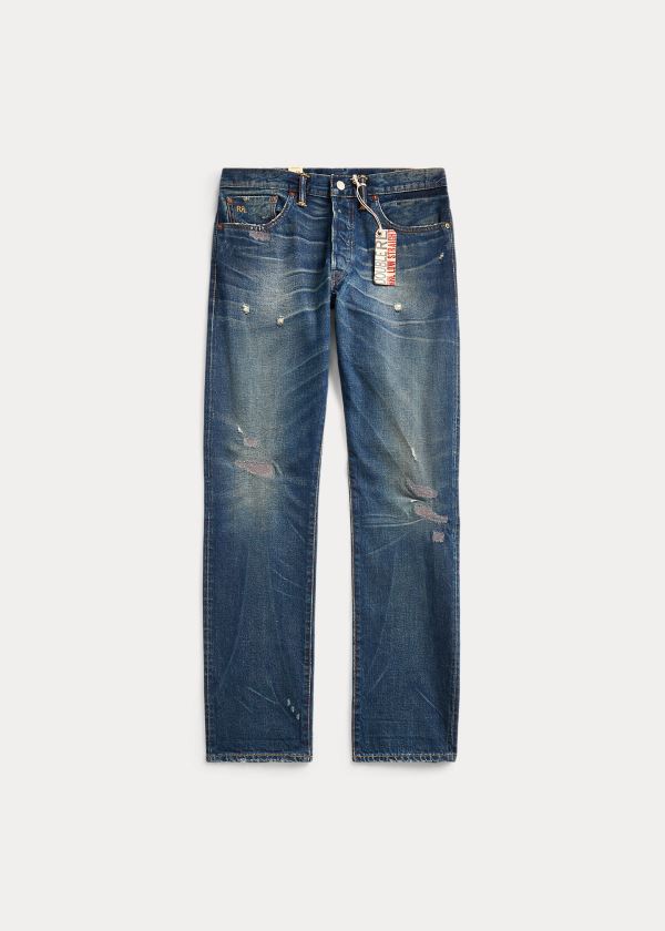 Ralph Lauren Low Straight Selvedge Jean Blankyt Blankyt Světle Modré | WxAmVZRW
