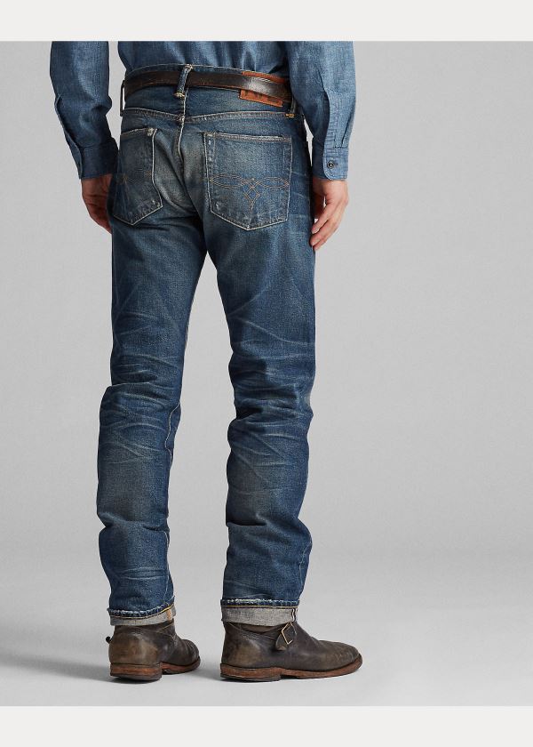 Ralph Lauren Low Straight Selvedge Jean Blankyt Blankyt Světle Modré | WxAmVZRW