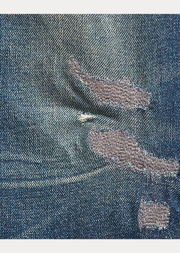 Ralph Lauren Low Straight Selvedge Jean Blankyt Blankyt Světle Modré | WxAmVZRW