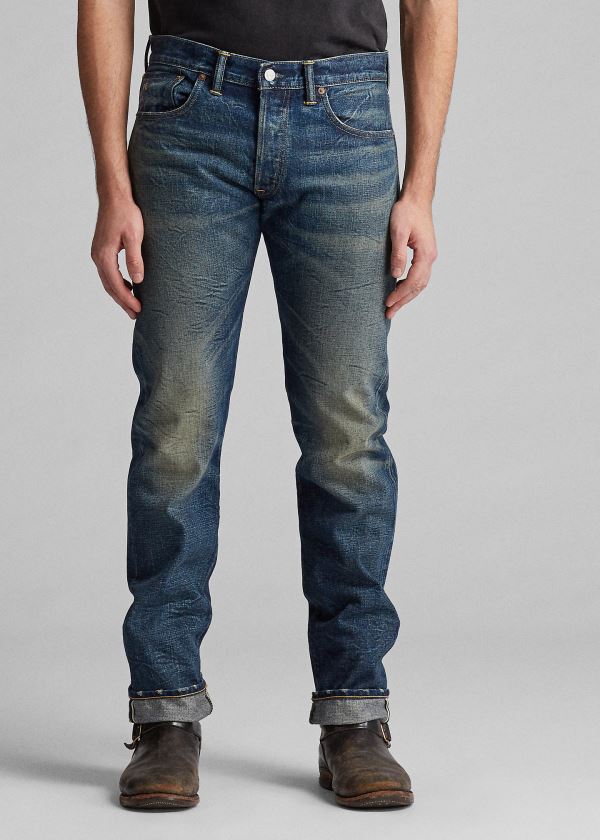 Ralph Lauren Low Straight Selvedge Jean Blankyt Blankyt Světle Modré | XwwQaaRn