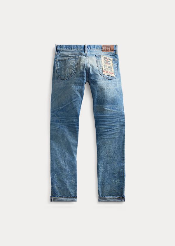 Ralph Lauren Low Straight Selvedge Jean Blankyt Blankyt Světle Modré | qOmr6jVQ