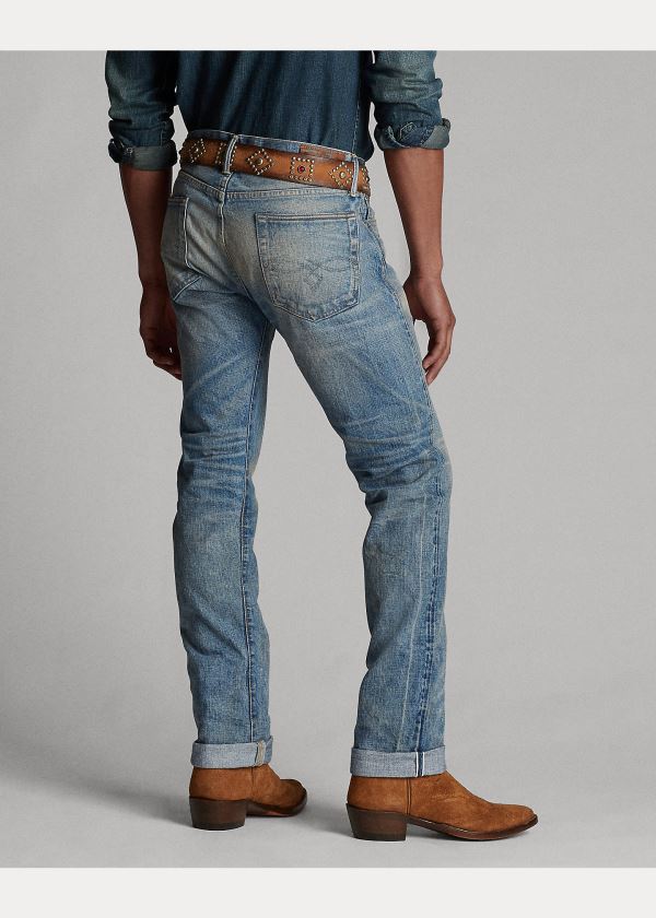 Ralph Lauren Low Straight Selvedge Jean Blankyt Blankyt Světle Modré | qOmr6jVQ