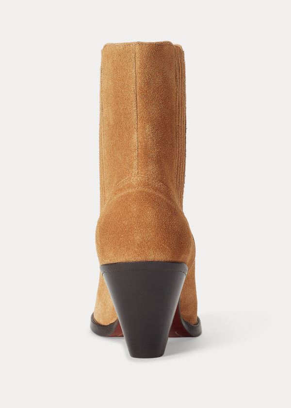 Ralph Lauren Lowrey Semišové Cowboy Boot Hnědé | 9phBJZE6