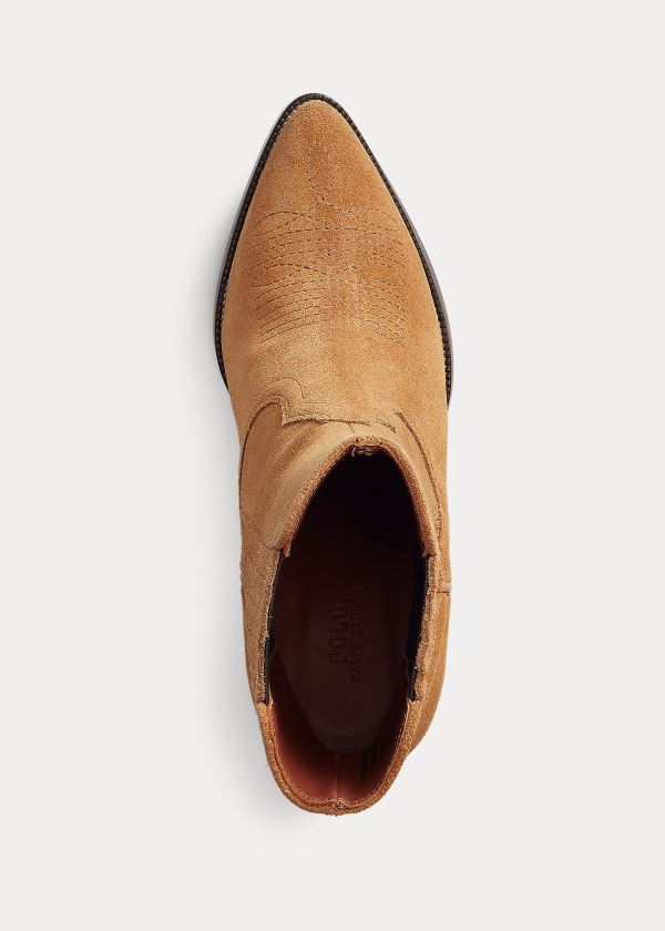 Ralph Lauren Lowrey Semišové Cowboy Boot Hnědé | 9phBJZE6