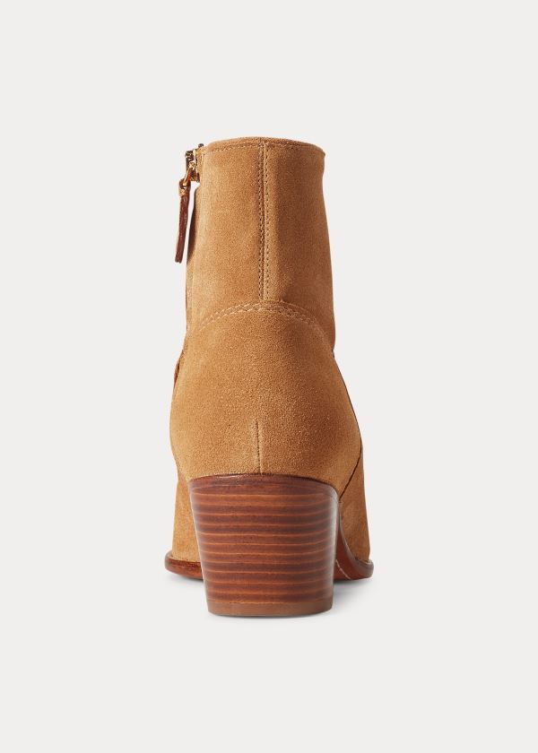 Ralph Lauren Lucille Læder Boot Hnědé | aPWAwDnQ