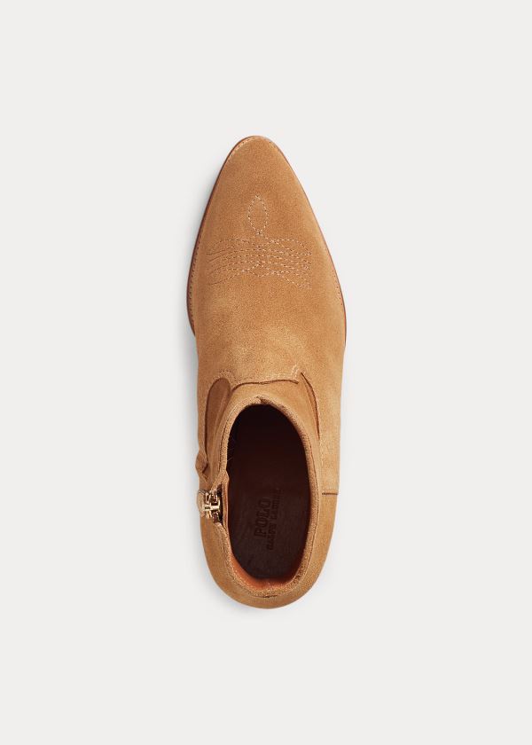 Ralph Lauren Lucille Læder Boot Hnědé | aPWAwDnQ