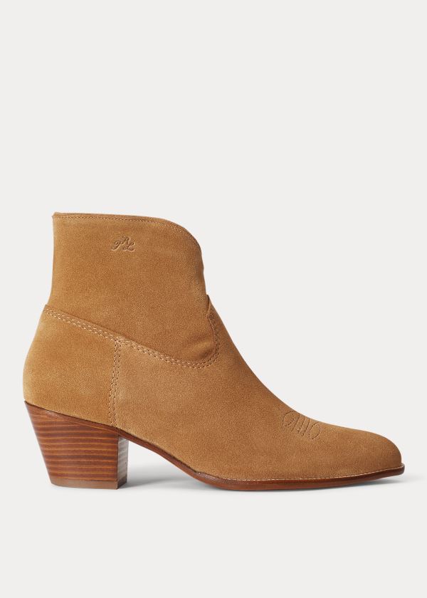Ralph Lauren Lucille Læder Boot Hnědé | aPWAwDnQ