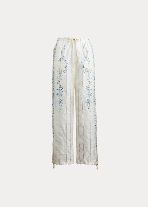 Ralph Lauren Lydia Silk Cargo Pant Béžový | o30VWIGR