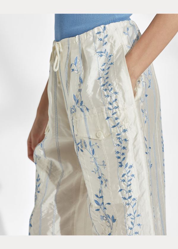 Ralph Lauren Lydia Silk Cargo Pant Béžový | o30VWIGR