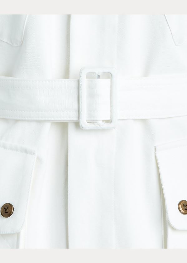 Ralph Lauren Lydie Belted Platene Jacket Krém | WBuTGq2h