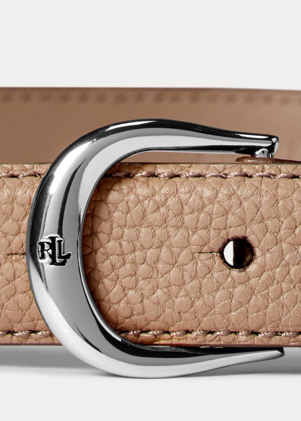 Ralph Lauren Læder Belt Hnědé | DMu1BDdq