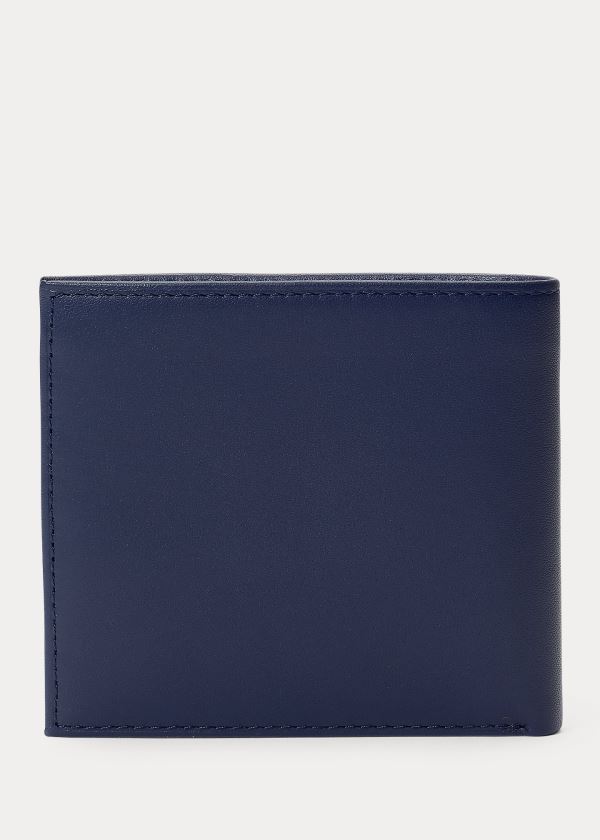 Ralph Lauren Læder Billfold Tmavě Blankyt | Nvseh6vW