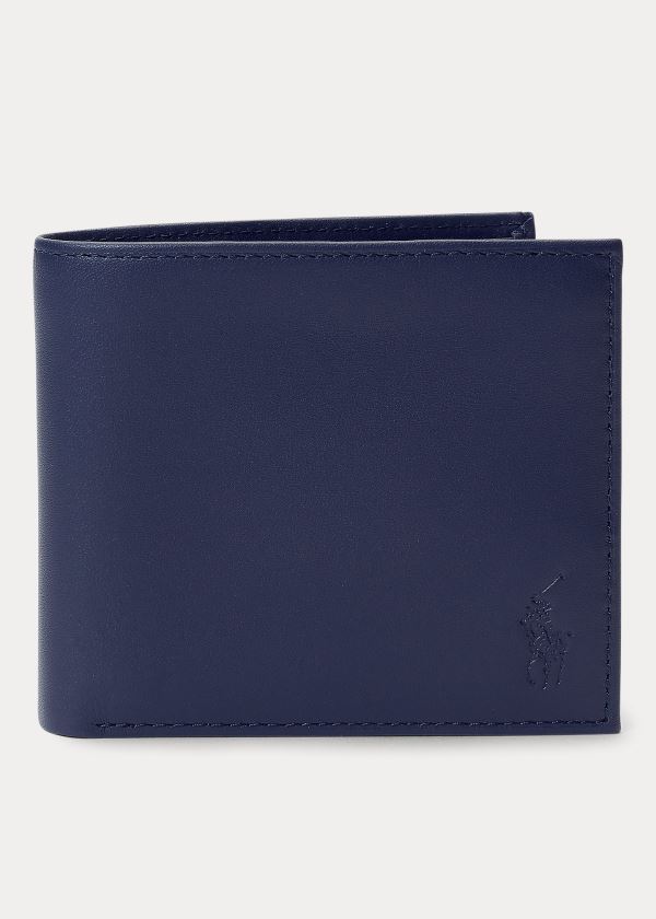 Ralph Lauren Læder Billfold Tmavě Blankyt | Nvseh6vW