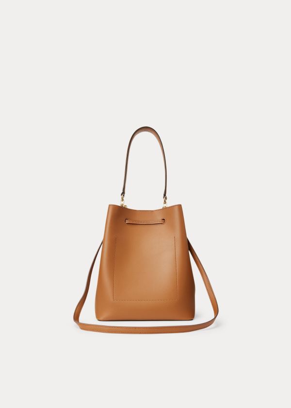 Ralph Lauren Læder Debby Drawstring Bag Hnědé Oranžové | bTEpksTy