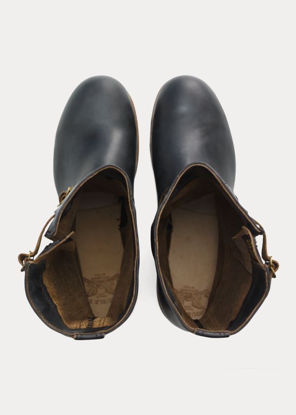 Ralph Lauren Læder Engineer Boot Černé | TtRfAjDV