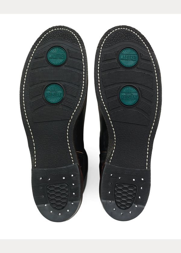 Ralph Lauren Læder Engineer Boot Černé | TtRfAjDV