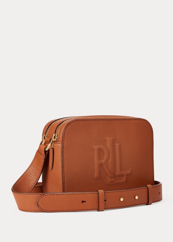 Ralph Lauren Læder Hayes Crossbody Hnědé | jKorCVIl