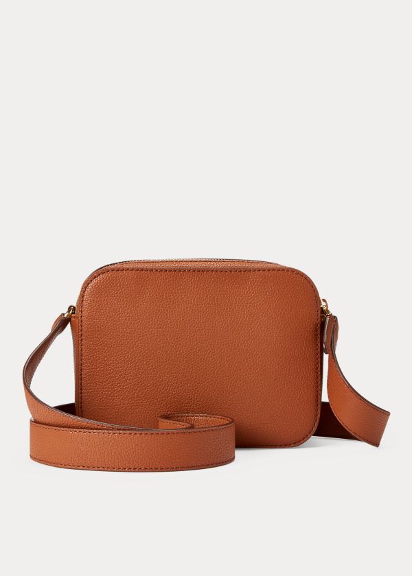 Ralph Lauren Læder Hayes Crossbody Hnědé | jKorCVIl