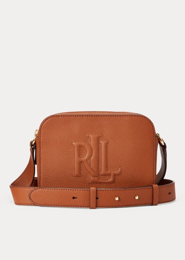 Ralph Lauren Læder Hayes Crossbody Hnědé | jKorCVIl