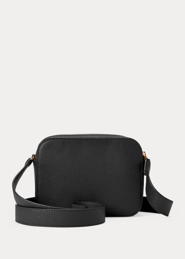 Ralph Lauren Læder Hayes Crossbody Černé | dns3wRkk