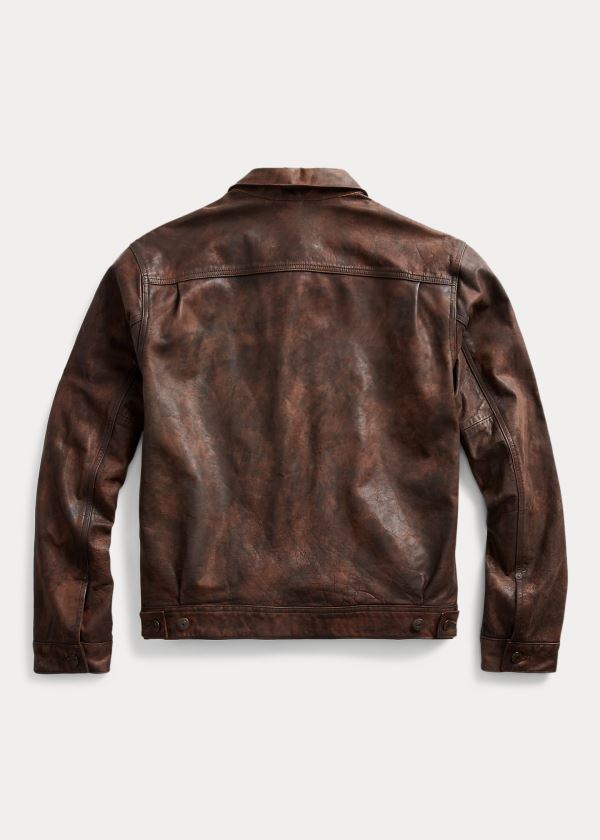Ralph Lauren Læder Jacket Hnědé | kc4sdmR5