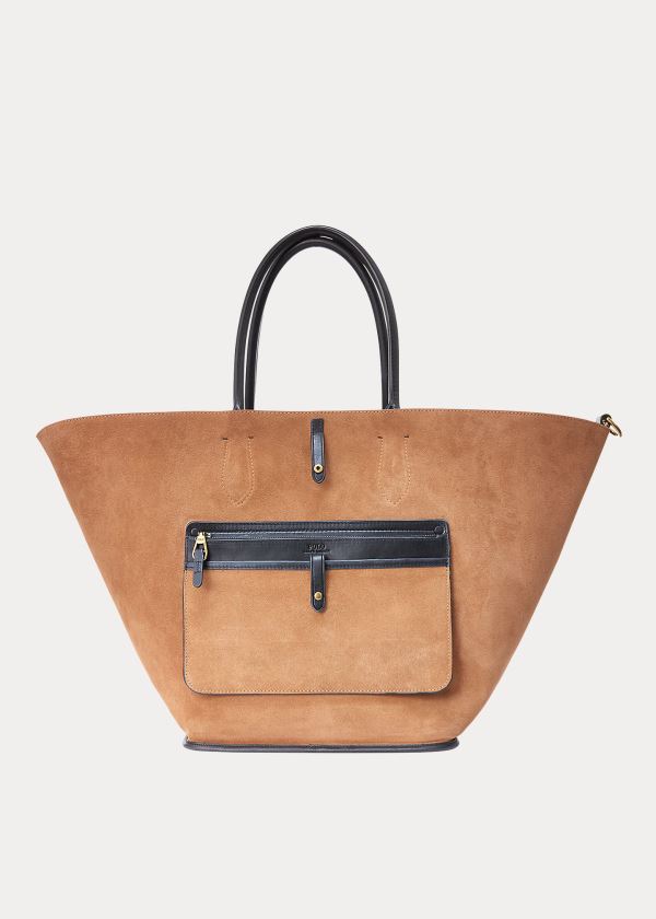 Ralph Lauren Læder Large Bellport Tote Černé | ETaCAhSY