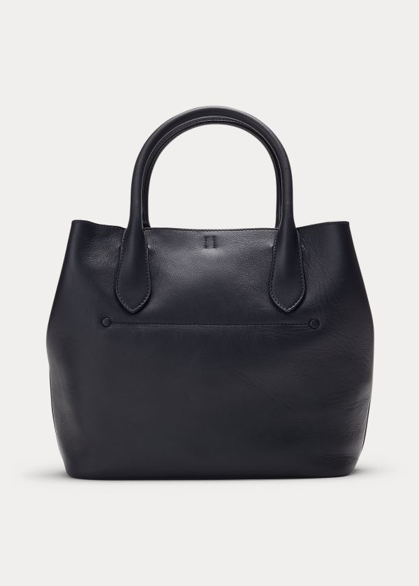 Ralph Lauren Læder Medium Bellport Tote Černé | zaaIpubM