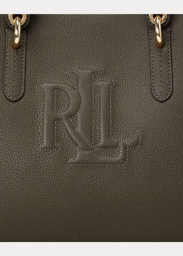 Ralph Lauren Læder Medium Hayward Satchel Tmavě Olivy Zelené | bs1ObWVq