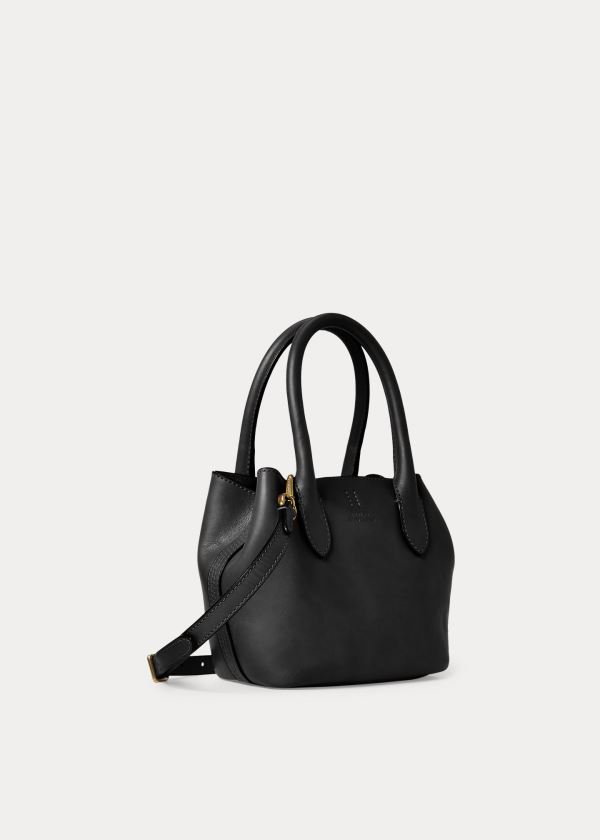 Ralph Lauren Læder Mini Bellport Tote Černé | o0tsS7bb