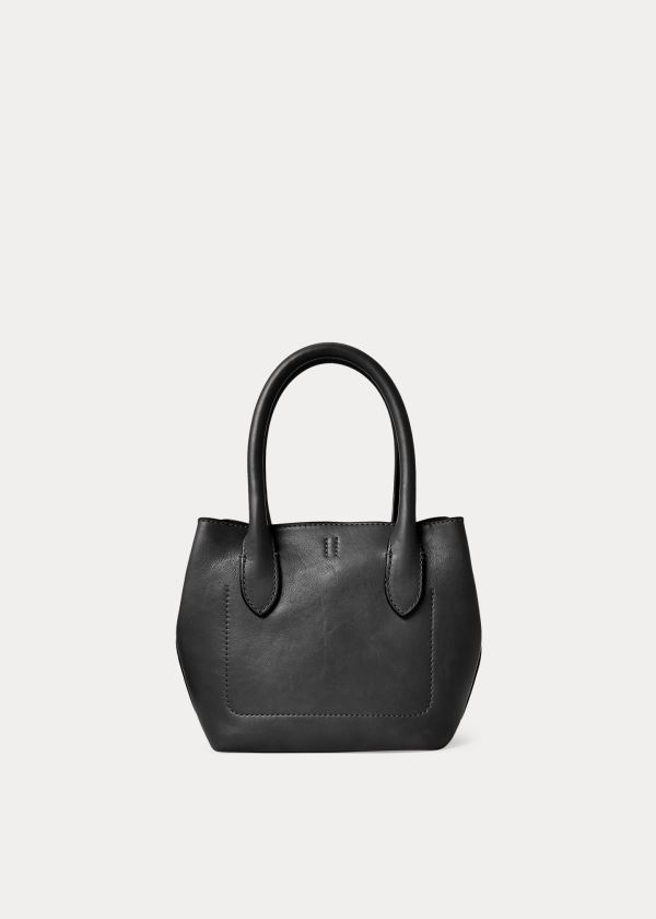 Ralph Lauren Læder Mini Bellport Tote Černé | o0tsS7bb