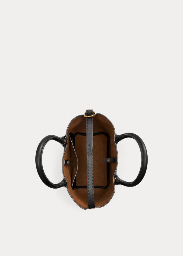 Ralph Lauren Læder Mini Bellport Tote Černé | o0tsS7bb