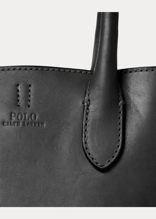 Ralph Lauren Læder Mini Bellport Tote Černé | o0tsS7bb