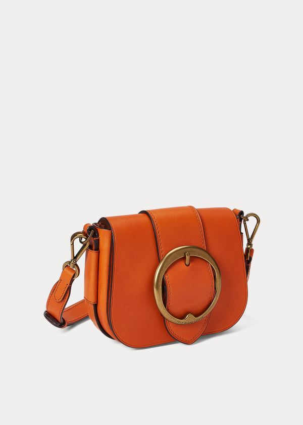 Ralph Lauren Læder Mini Lennox Bag Oranžové | OoDuUQkj
